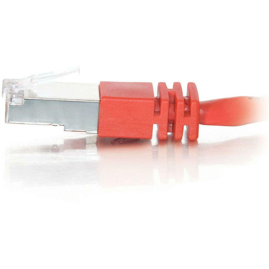 C2G 27252 7ft Cat5e Molded Shielded Network Patch Cable, Red