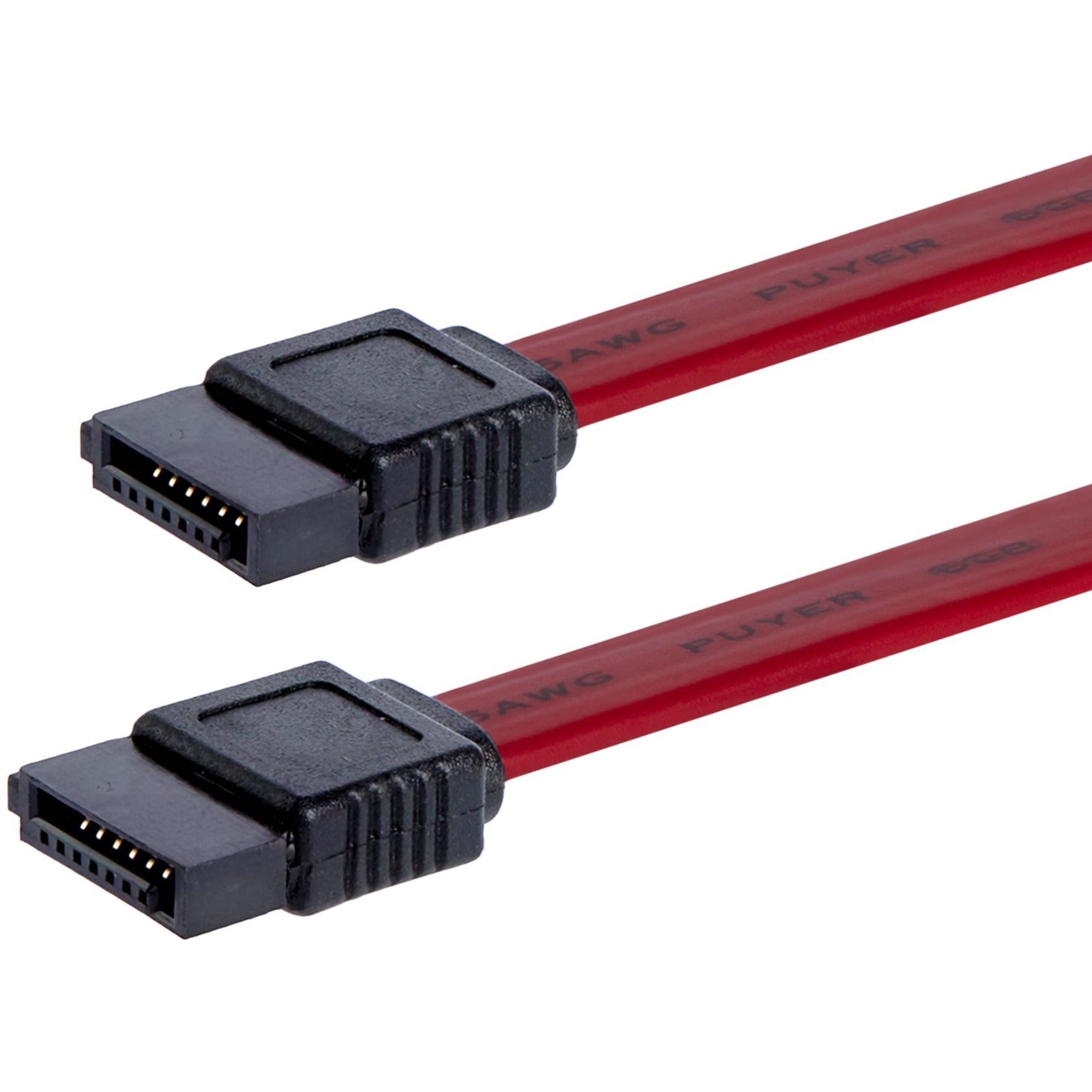 StarTech.com Cable SATA12 SATA Serial ATA de 12 pulgadas Flexible Velocidad de Transferencia de Datos de 6 Gbit/s Rojo.