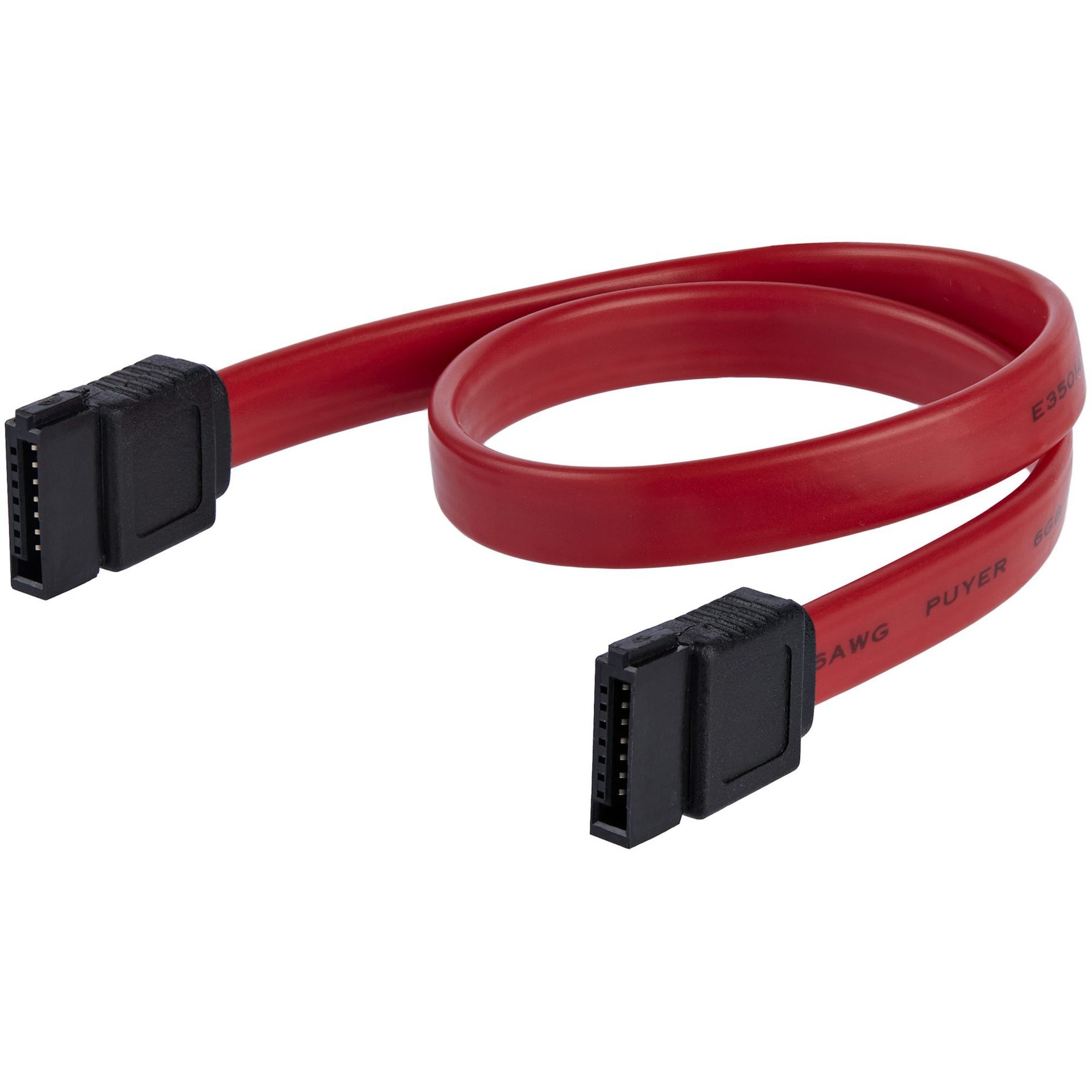 StarTech.com SATA12 12in SATA Serial ATA Cable, Flexible, 6 Gbit/s Data Transfer Rate, Red