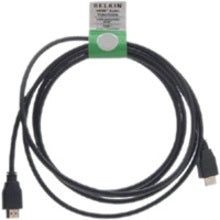 30-foot black Belkin HDMI cable with male connectors coiled in packaging-alternate-image1