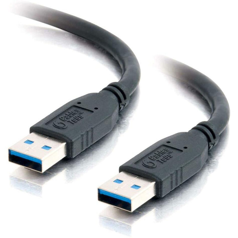 Close-up view of C2G USB 3.0 cable showing both male Type-A connectors with blue indicators