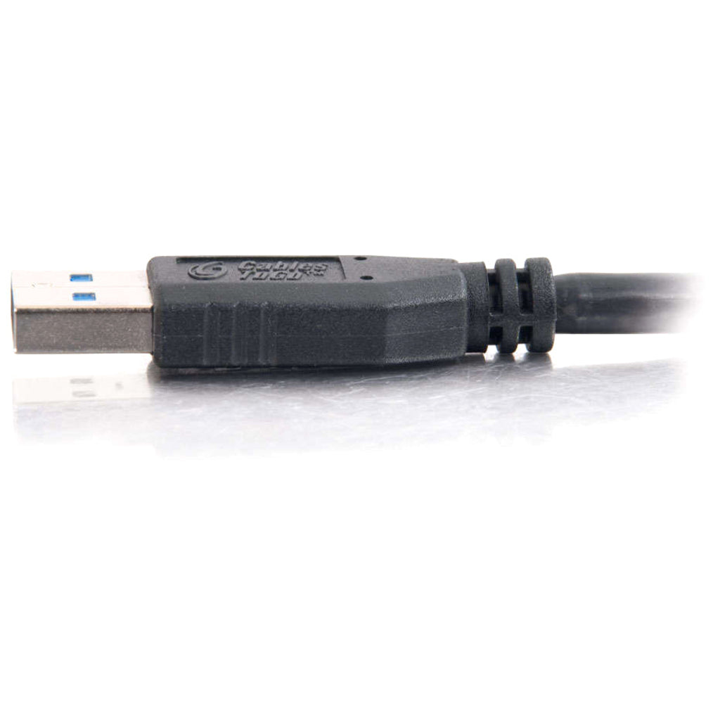 C2G 54171 سلك USB 3.0 بطول 6.6 أقدام، أسود، مصبوب، قائد نحاس، RoHS معتمد