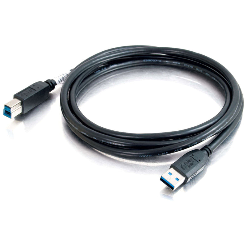 Full-length view of 3.3ft USB 3.0 cable showing cable flexibility and connector design