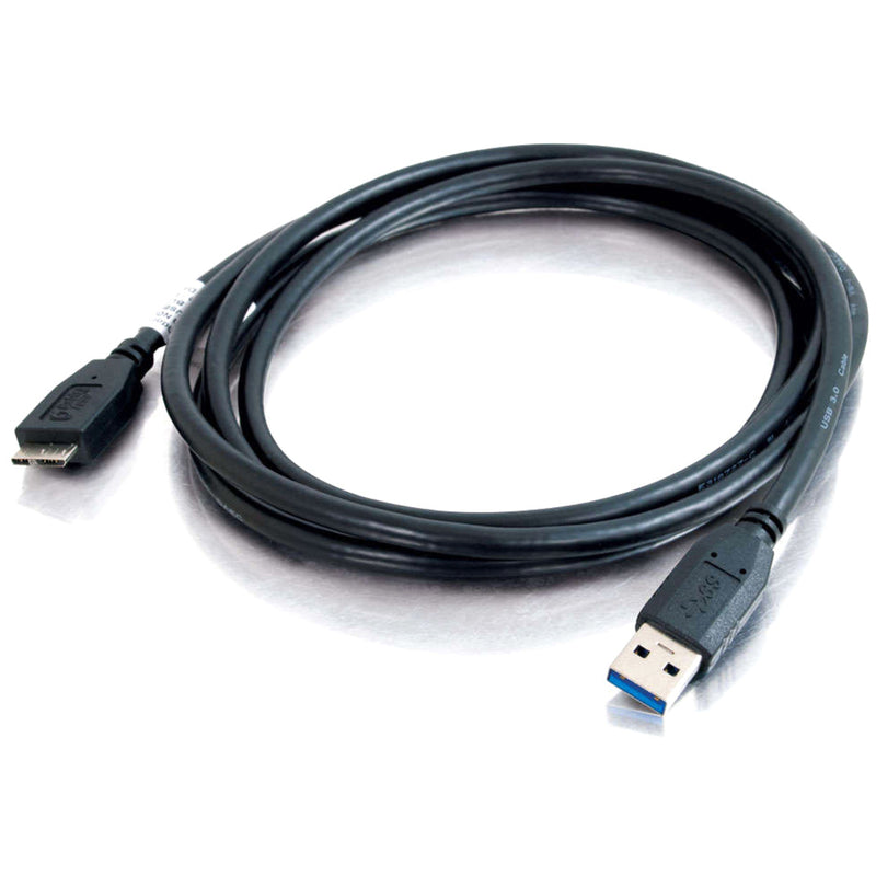 Full-length view of the 6.6ft USB 3.0 cable showing cable flexibility and reach