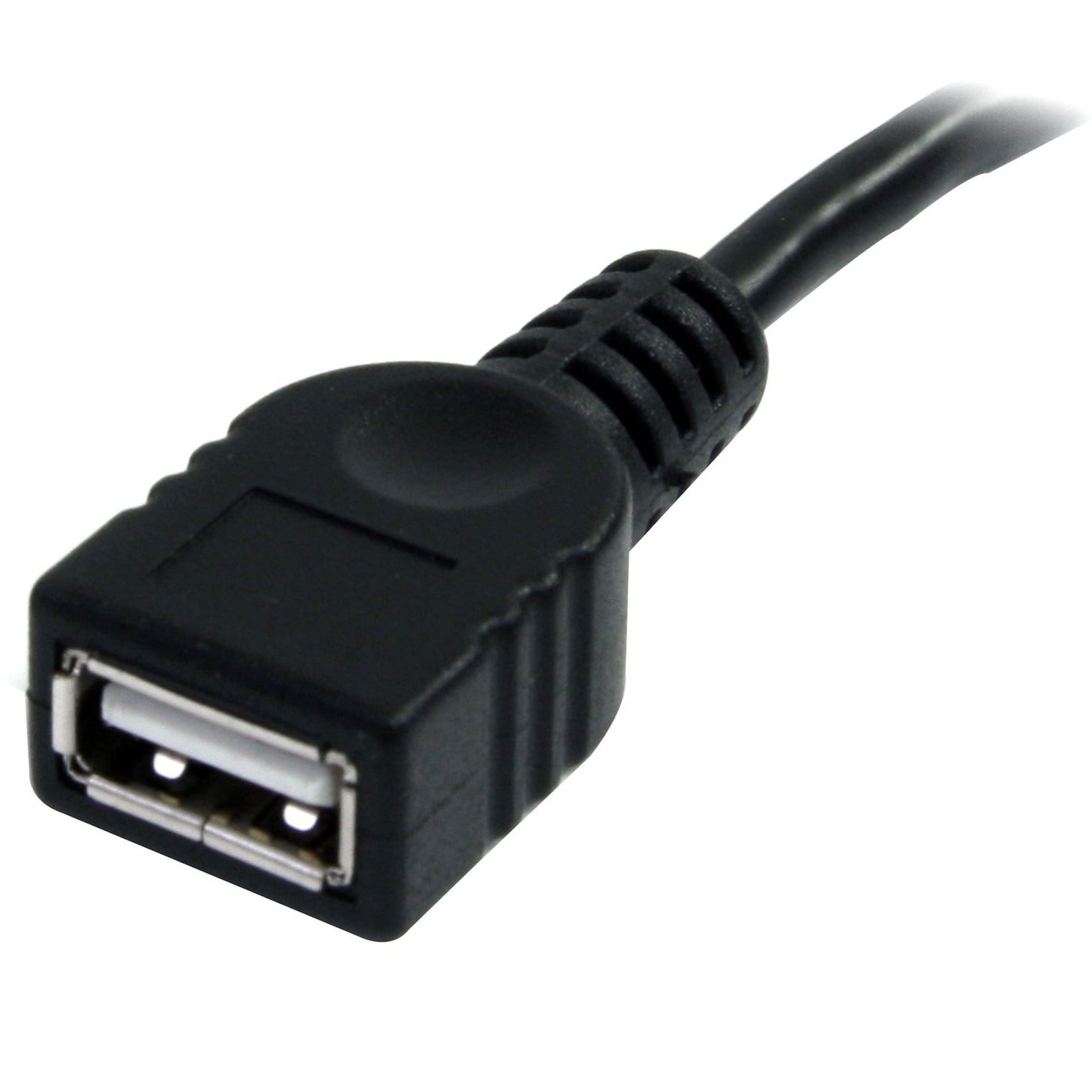 StarTech.com كابل تمديد USB 2.0 أسود بطول 3 أقدام A إلى A - ذكر/أنثى، مرن، مصبوب، إغاثة الإجهاد، سرعة نقل البيانات 480 ميغابت في الثانية