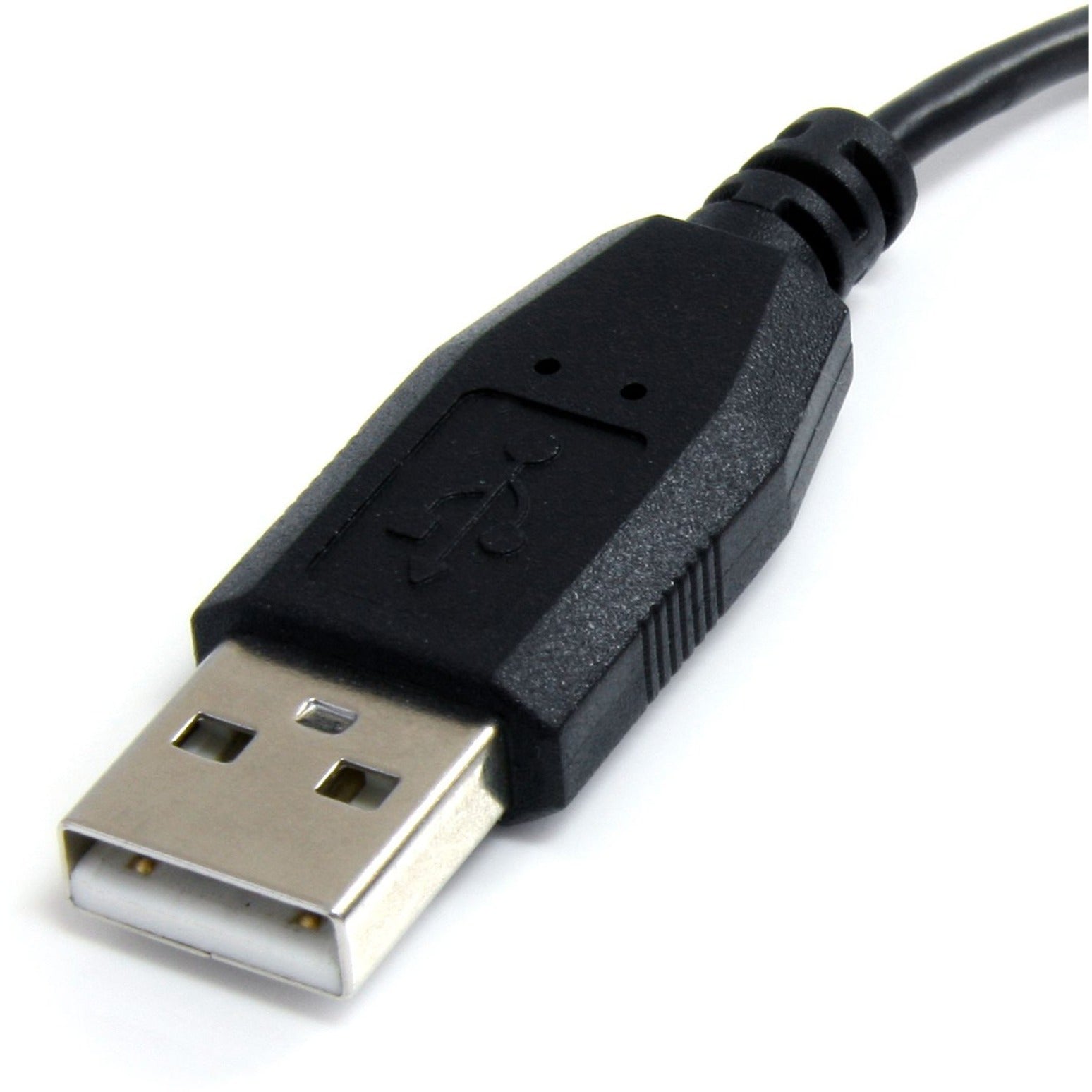 StarTech.com Cable Micro USB de 1 ft - A a Micro B en Ángulo Izquierdo Carga y Transferencia de Datos Negro