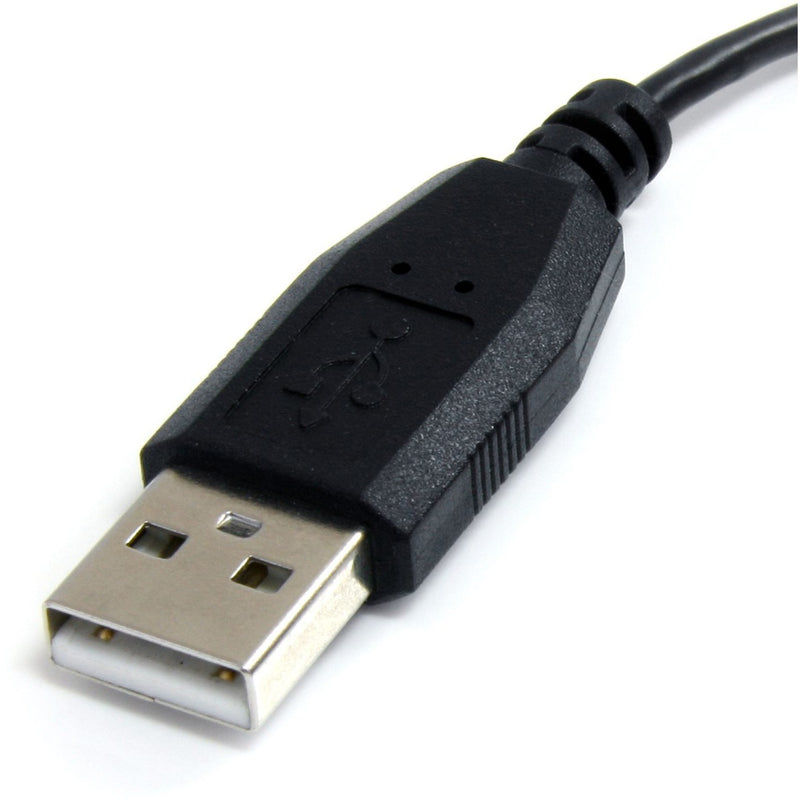 Detailed view of USB Type-A connector with strain relief design