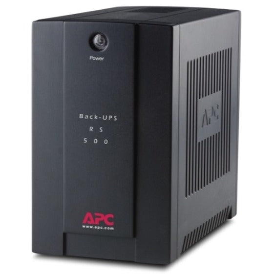 Front view of APC BR500CI-AS Back-UPS RS 500 showing power indicator and ventilation design