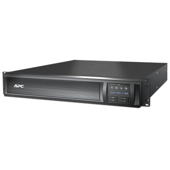 APC Smart-UPS 1500VA rack-mounted UPS system with LCD display and mesh front panel