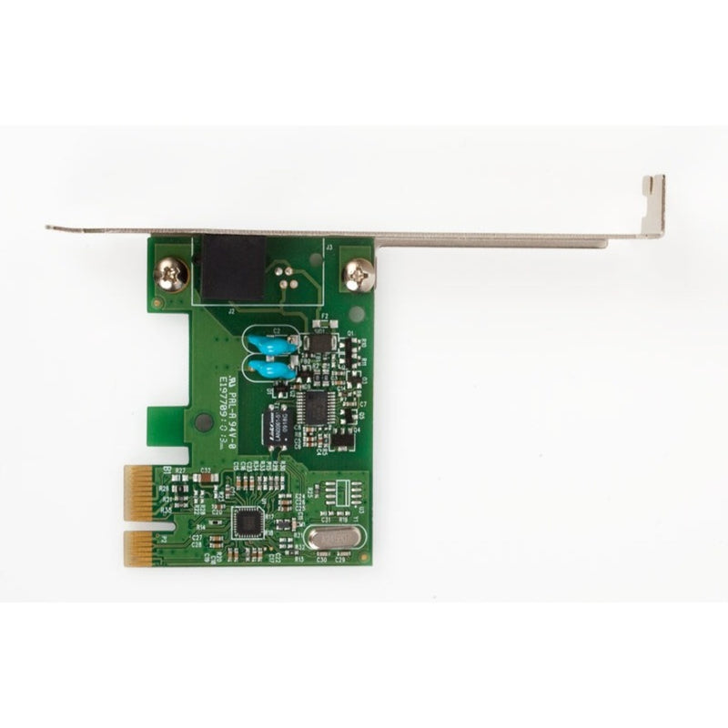 Top view of USR5638 modem card showing detailed circuit board layout and components