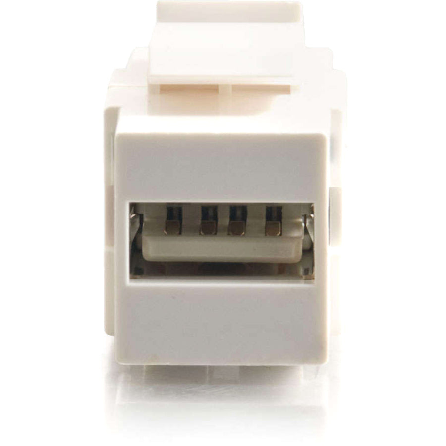 C2G 28751 Snap-In USB A/B Female Keystone Insert Module - White, Data Transfer Adapter