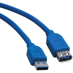 Tripp Lite USB 3.0 Super Speed Data Transfer Extension Cable, 5Gbps Transfer Rate, Male/Female Type A Connectors, 10ft Blue - U324-010 (Lifetime Warranty)