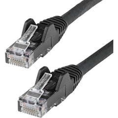 StarTech.com N6PATCH35BK 35 ft Schwarzes Snagless Cat6 UTP Patch Kabel Lifetime Garantie 10 Gbit/s Datentransferrate RJ45 Stecker Clip Schutzkappen