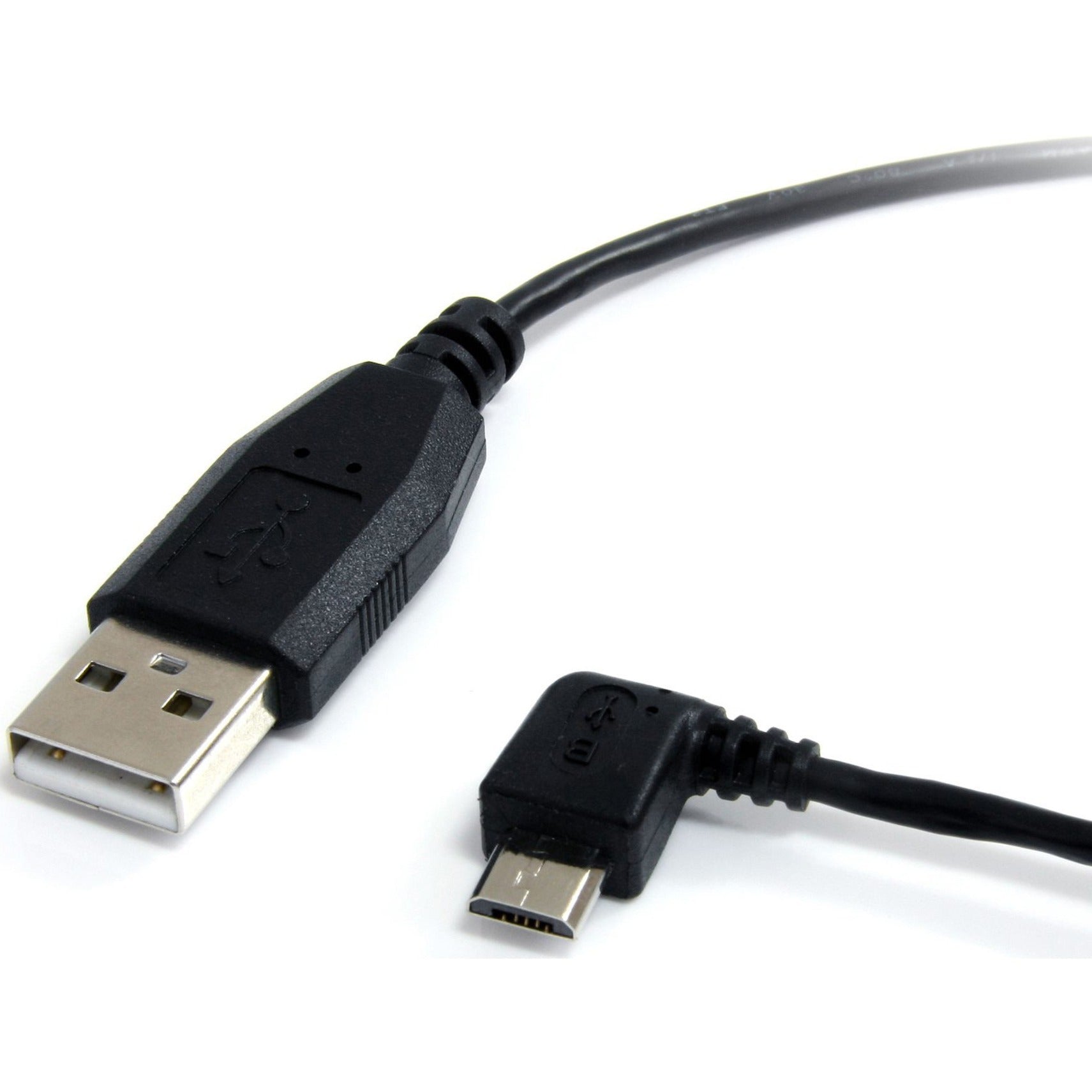 StarTech.com - Cable de 6 pies de Micro USB - A a Micro B con ángulo izquierdo carga alivio de tensión moldeado