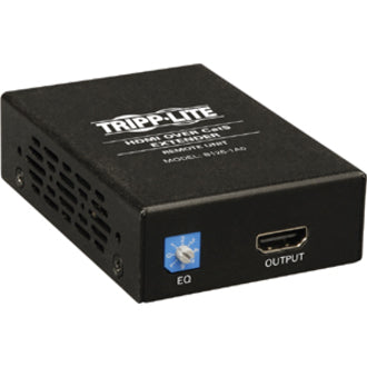 Angled view of Tripp Lite B126-1A0 HDMI extender receiver showing compact form factor