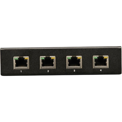 Rear view of B126-004 showing four RJ45 ports for Cat5/6 connections