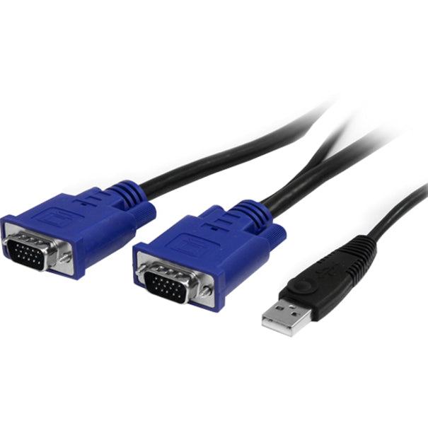 2-in-1 USB VGA KVM cables included with the switch