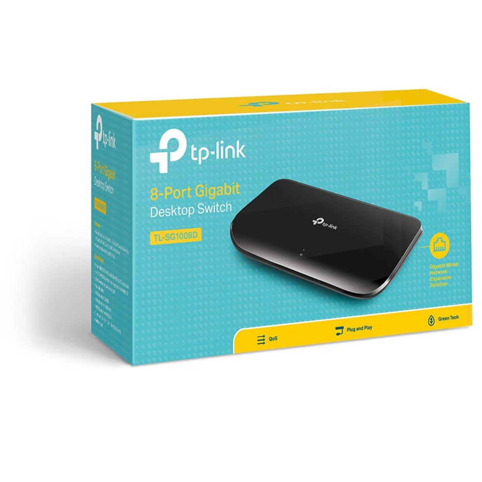 TP-Link TL-SG1008D 8-พอร์ต สวิตช์ไร้การจัดการ กิกะบิต 8 พอร์ต สวิตช์เครือข่ายอีเธอร์เน็ต