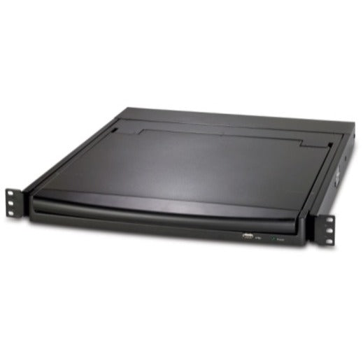 APC AP5717 rackmount LCD console in closed position showing 1U form factor