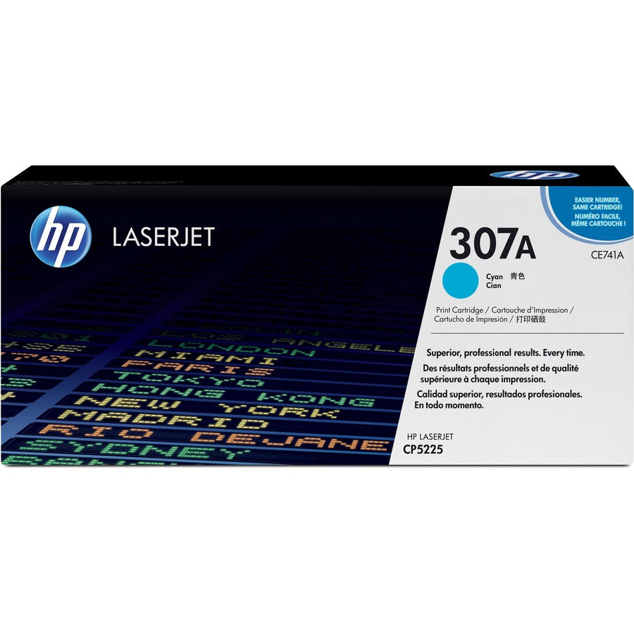 HP CE741A 307A 토너 카트리지 시안 7300 페이지 출력량