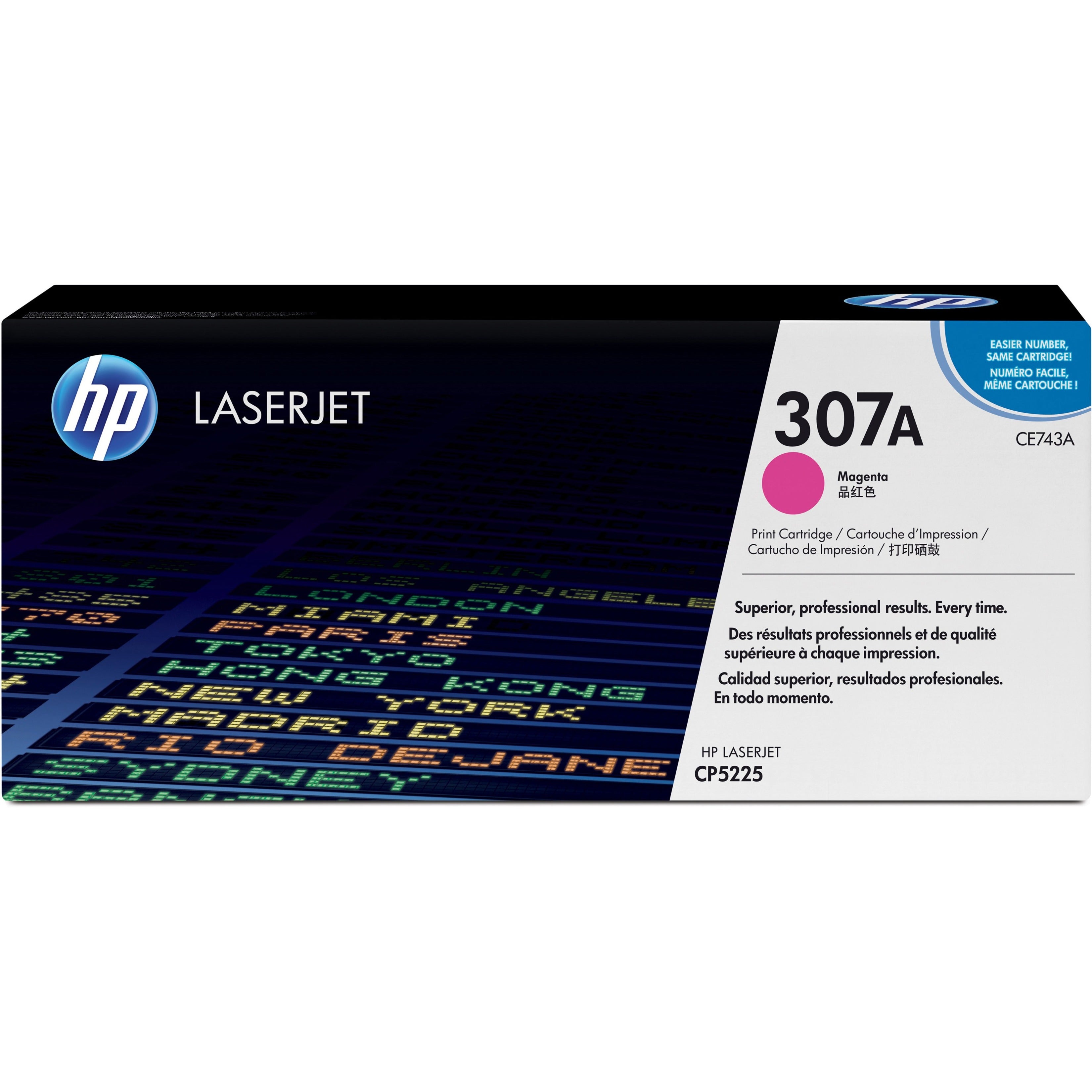 HP CE743A 307A 토너 카트리지 자주색 7300 페이지 출력량