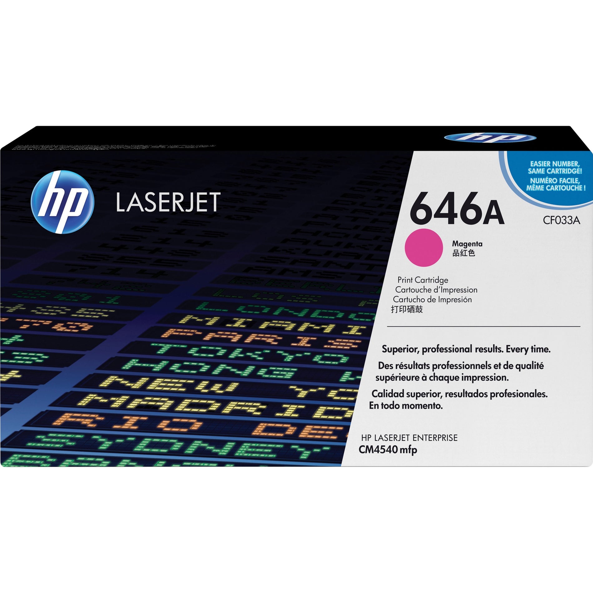 HP 646A magenta toner cartridge package with product details and specifications-alternate-image1