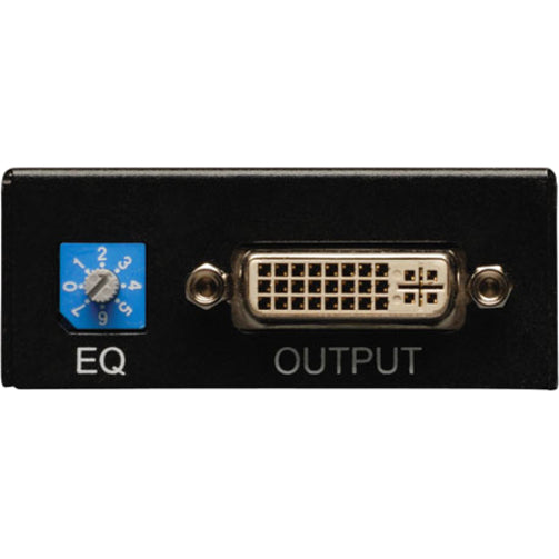 Detailed view of B140-1A0's output interface showing DVI port and EQ adjustment features