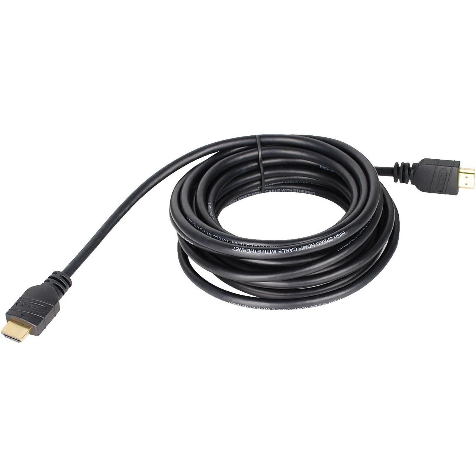 Siig Câble HDMI 6.56 pi Moulé Conducteur en Cuivre Connecteurs Plaqués Or Blindé Noir