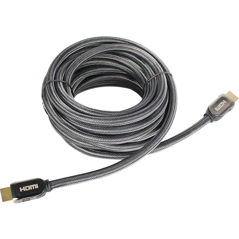 SIIG ProHD HDMI cable with braided nylon sleeve showing coiled cable and gold-plated connectors