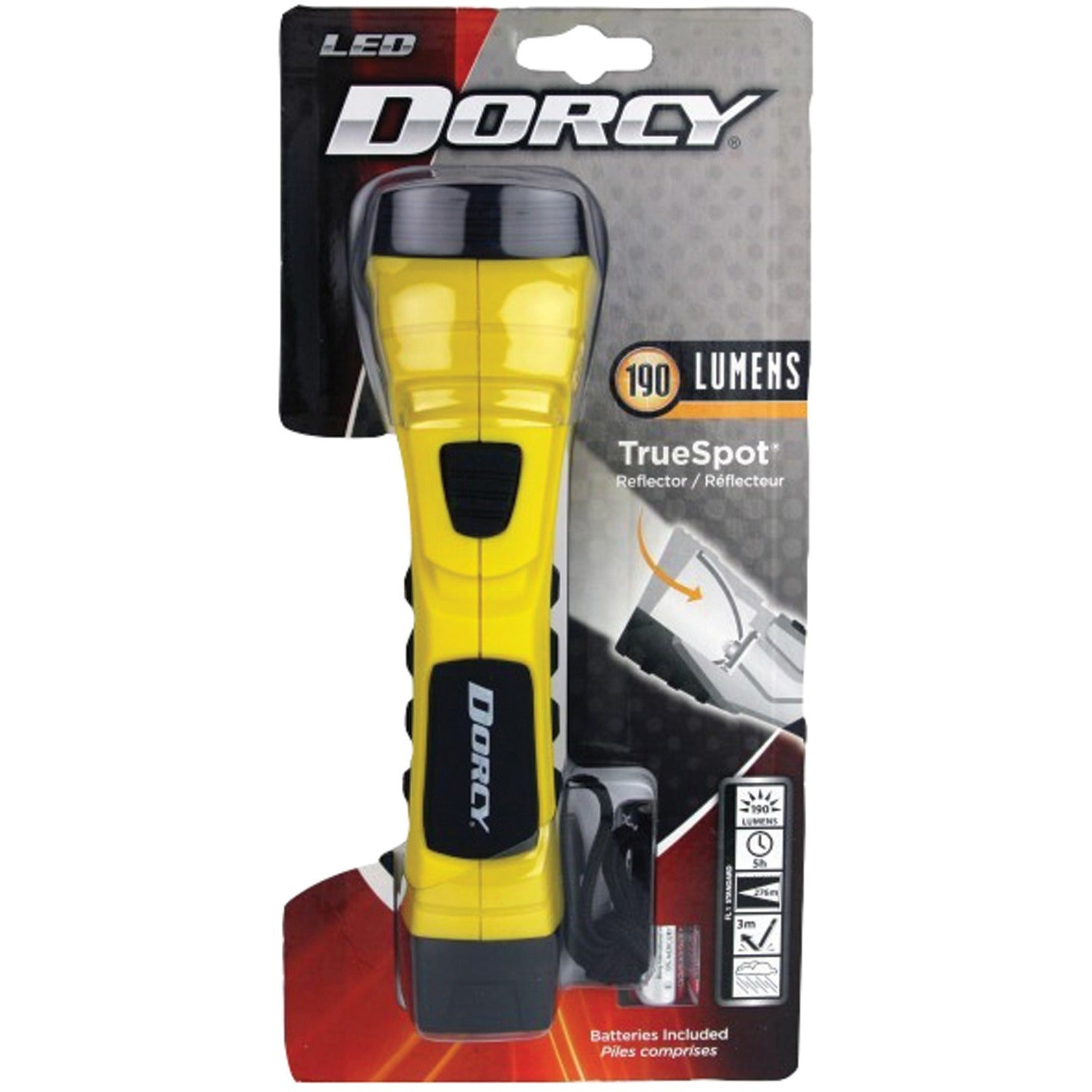 Dorcy 41-4750 180 Lumen LED-Taschenlampe 4AA Robust Batteriebetrieben