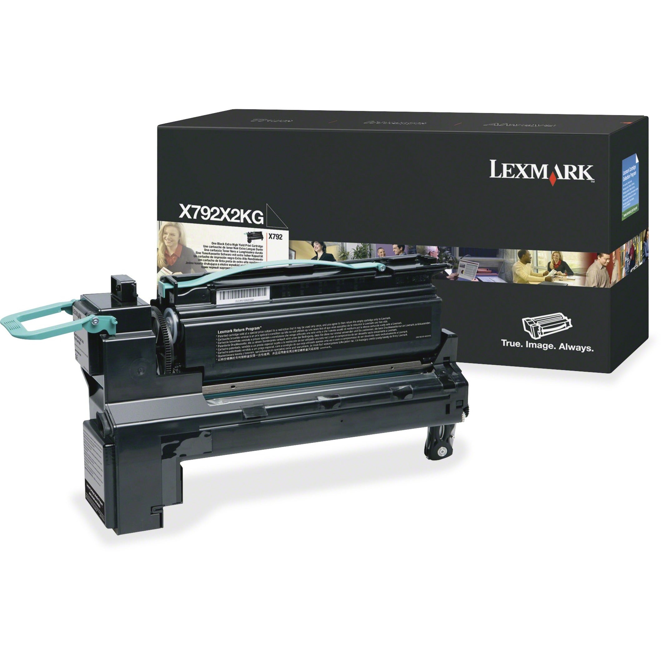 Lexmark X792X2KG Toner Cartridge, 20000 Pg Yield, Black