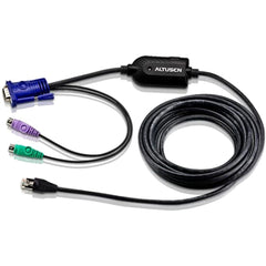 ATEN KA7920 KVM Cable, PS/2 to HD-15 Male, 15ft Built-in Cat5, Compatible with KH/KL Series Switches, RoHS WEEE Compliant, Easy Cable Management Black - KA7920 (3 Year Warranty)