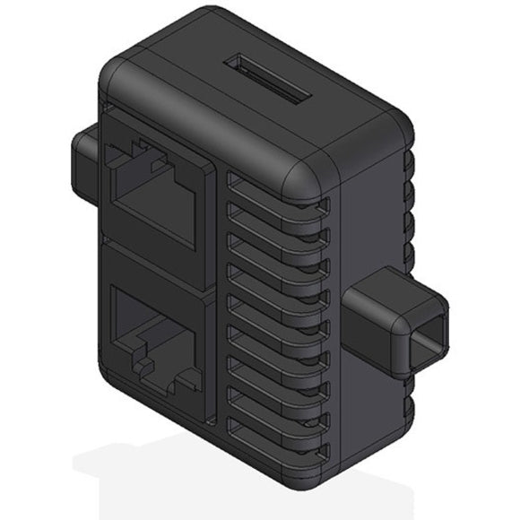 3D rendering of Liebert SN-TH sensor housing showing detailed design features