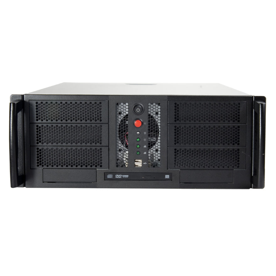 Chenbro RM42300-F1 Rackmount Enclosure, 4U Server Case, 10 Expansion Bays, Front USB, Steel Material