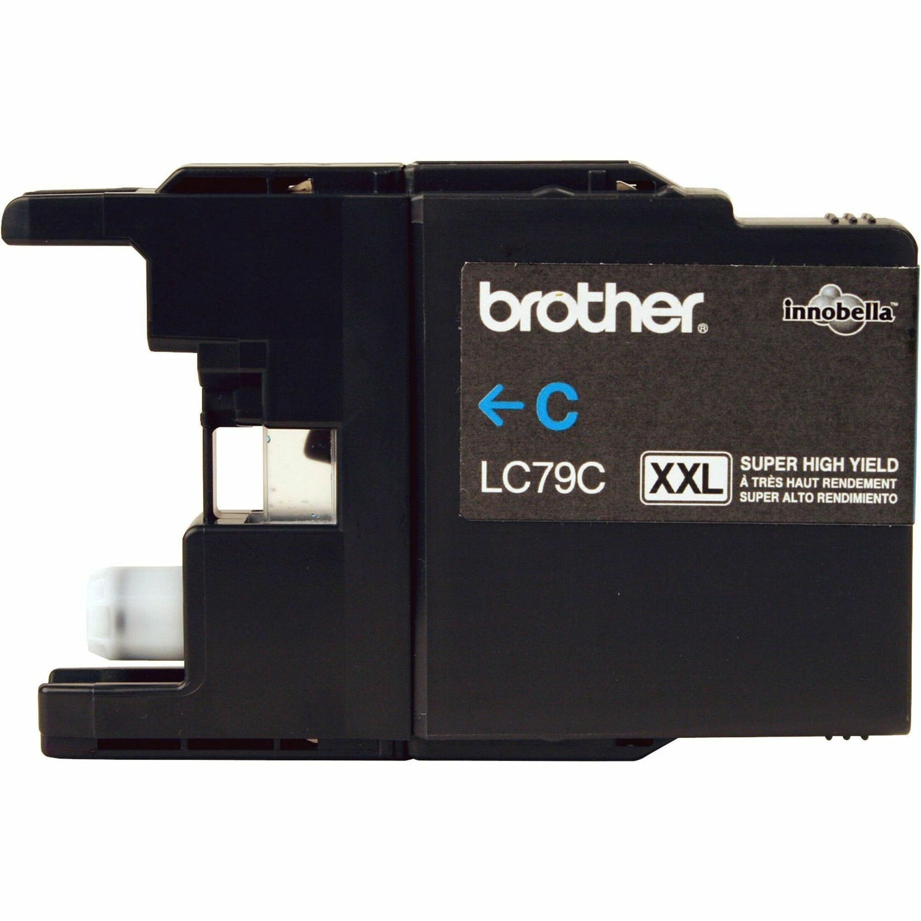 Brother LC79C Innobella Super High-Yield Cyan Ink Cartridge in black housing with blue labeling-alternate-image1