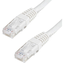 Câble de raccordement Cat6 UTP moulé blanc 10 pieds vérifié ETL taux de transfert de données de 10 Gbit/s PoE+ protection anti-accrochage