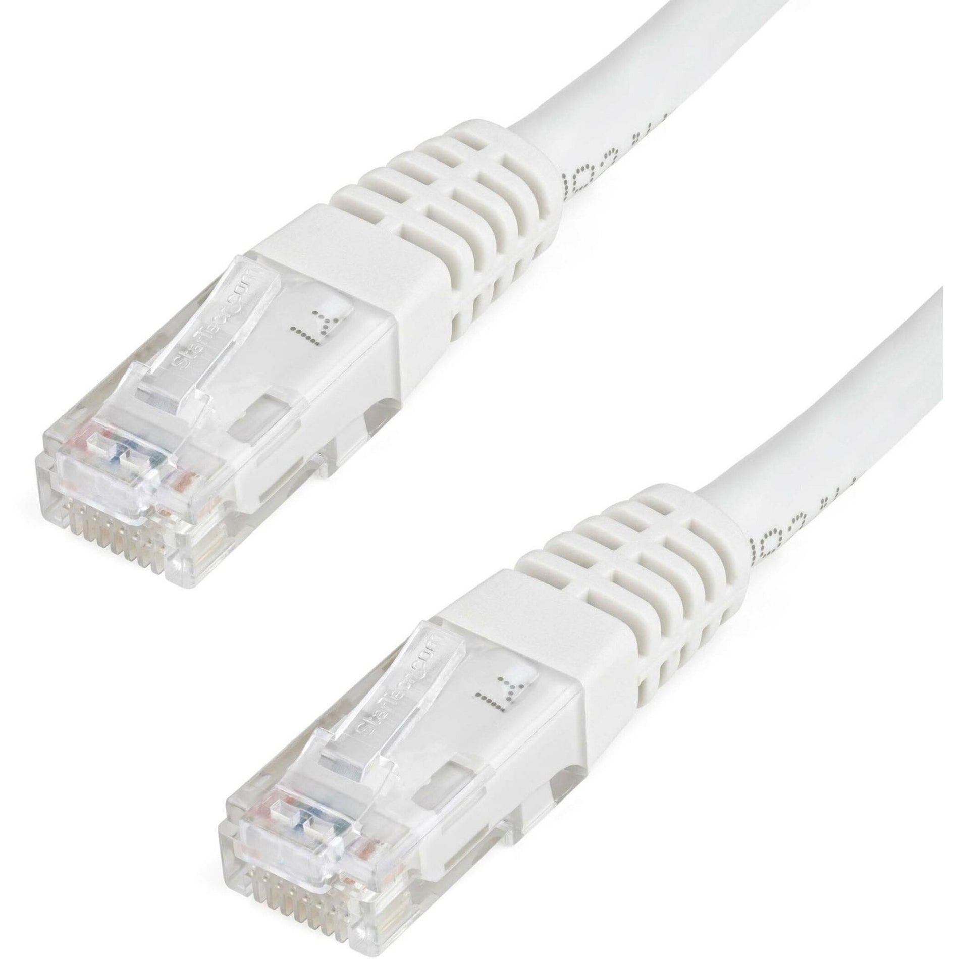 StarTech.com C6PATCH6WH 6ft Weißes Cat6 UTP Patch-Kabel ETL Verified 10 Gbit/s Datenübertragungsrate PoE++ Kompatibel