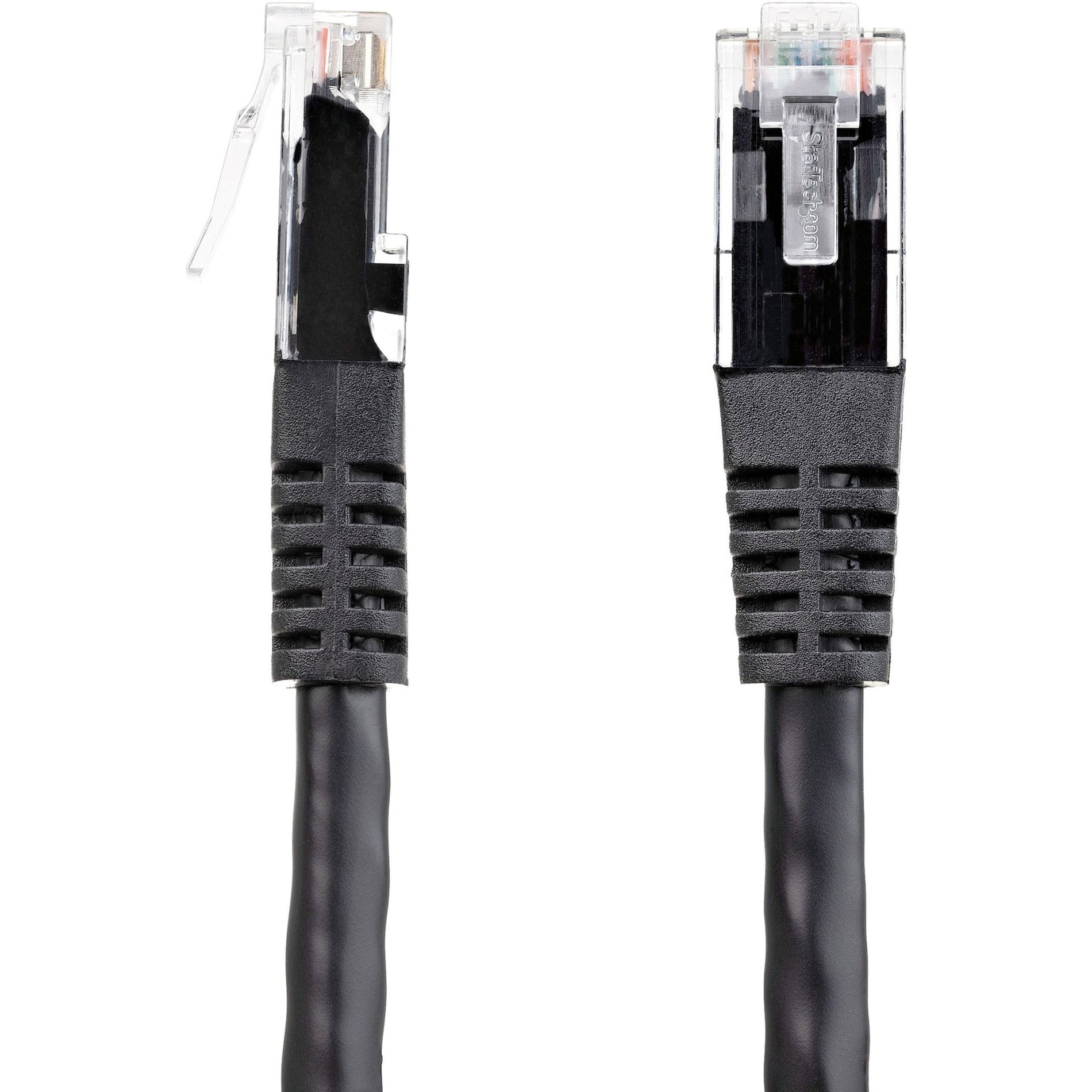 StarTech.com C6PATCH8BK 8ft Black Cat6 UTP Patch Cable ETL Verified, Stranded, PoE++, Bend Resistant, Fray Resistant, Rust Resistant, Damage Resistant, Corrosion Resistant, Molded, PoE, Strain Relief, Snagless, 10 Gbit/s