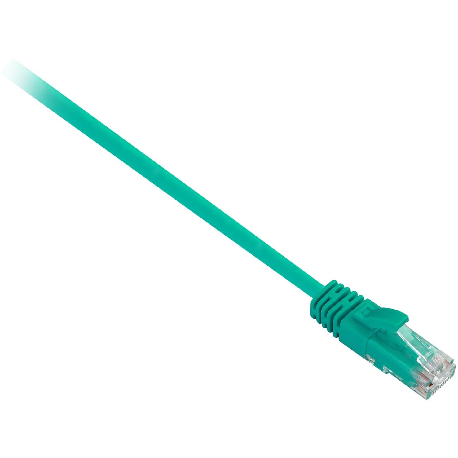 V7 V7N2C6-03F-GRNS Green Cat6 Unshielded (UTP) Cable RJ45 Male to RJ45 Male 1m 3.3ft, Noise Reducing, Crosstalk Protection, Molded, Strain Relief, Snagless Boot, Locking Latch, EMI/RF Protection