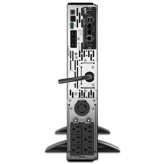 Detailed view of APC Smart-UPS X 3000VA rear interface showing outlets and connectivity options