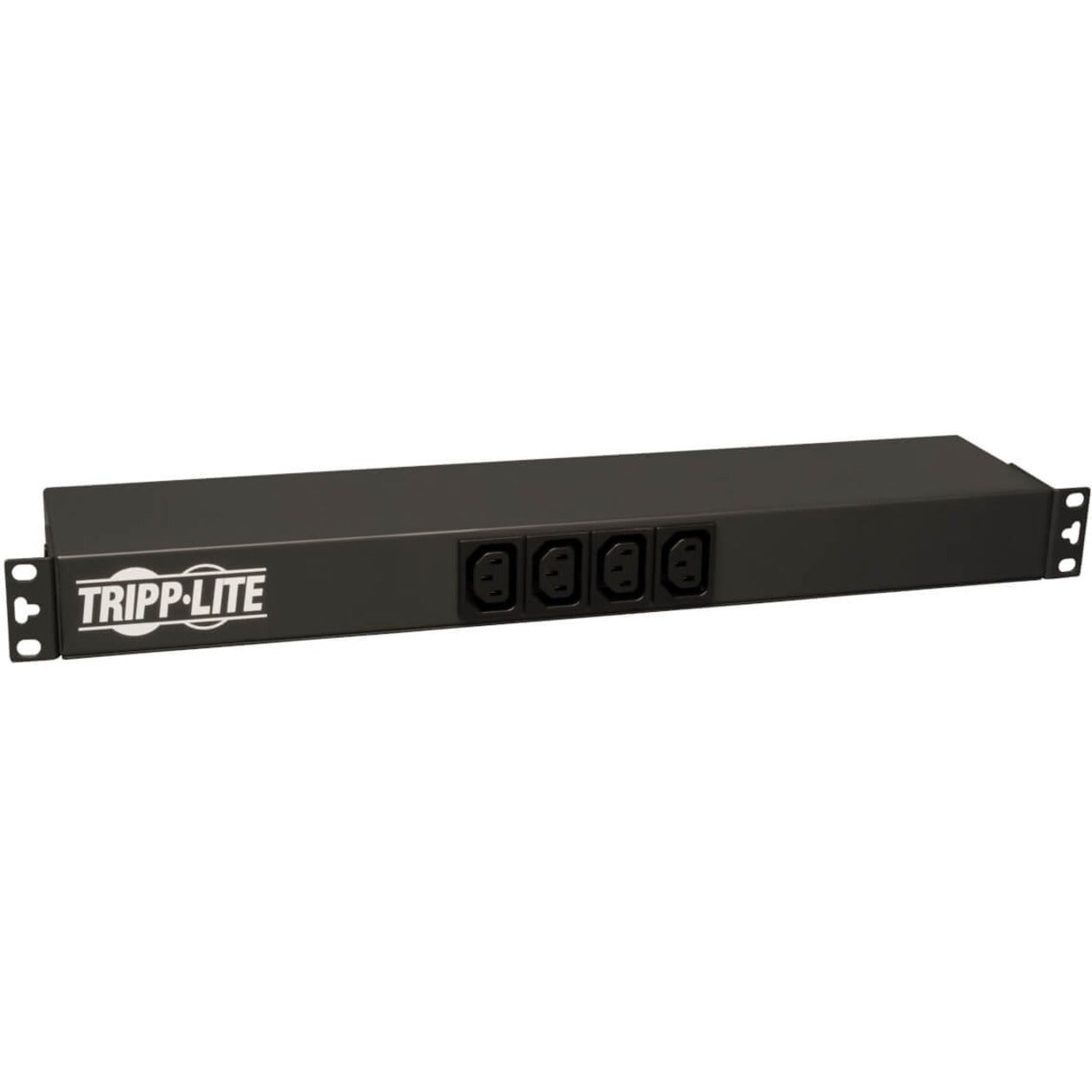 Front view of Tripp Lite PDUH20DV PDU showing 1U rack-mount design with four C13 outlets-alternate-image1