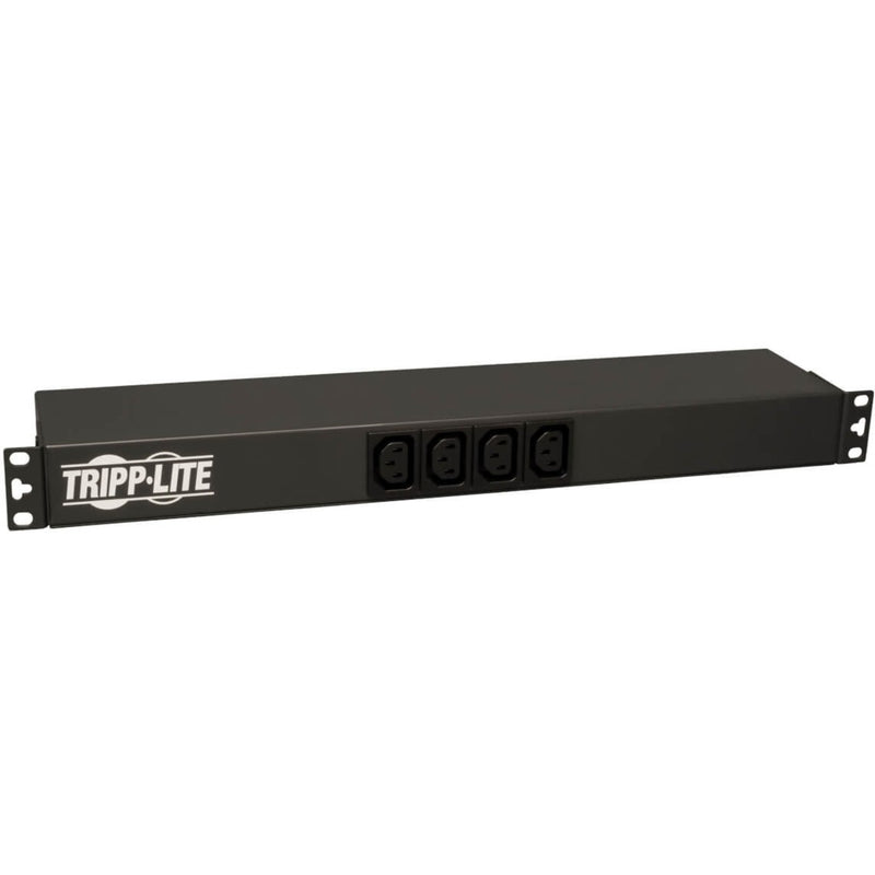 Front view of Tripp Lite PDUH20DV PDU showing 1U rack-mount design with four C13 outlets