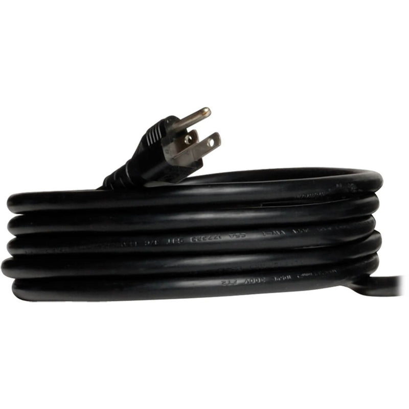 Close-up of power cord with NEMA 5-15P plug