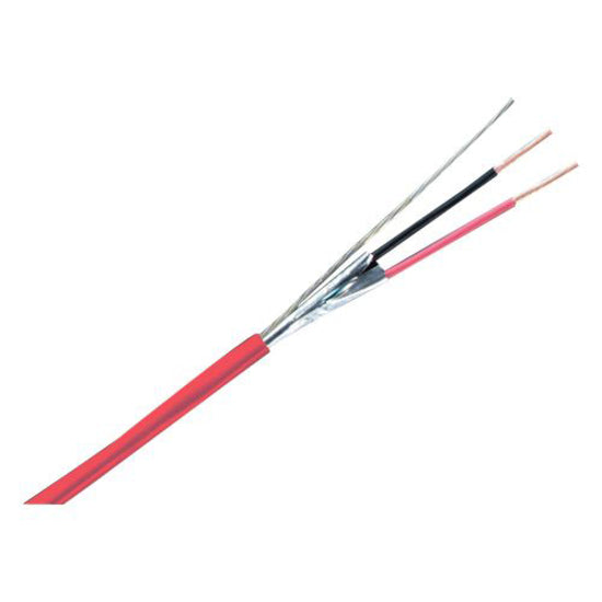 Genesis 46021104 18 AWG 2C Sol Shielded Plenum Control Cable, Red, 1000 ft. Pull Box