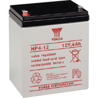 Yuasa NP4-12 General Purpose Battery, 12V DC, 4000mAh, Lead Acid, Rechargeable