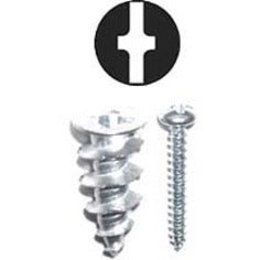 Dottie WDK6 #6 Zinc Alloy Walldriller Anchor Kit w/ Pan Head Combo Drive Screws, Easy To Spot, Reusable, Deep Threads