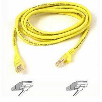 Belkin A3L791-05-YLW-S Cat5e Patch Cable 5 ft PowerSum Tested Snagless Moldings