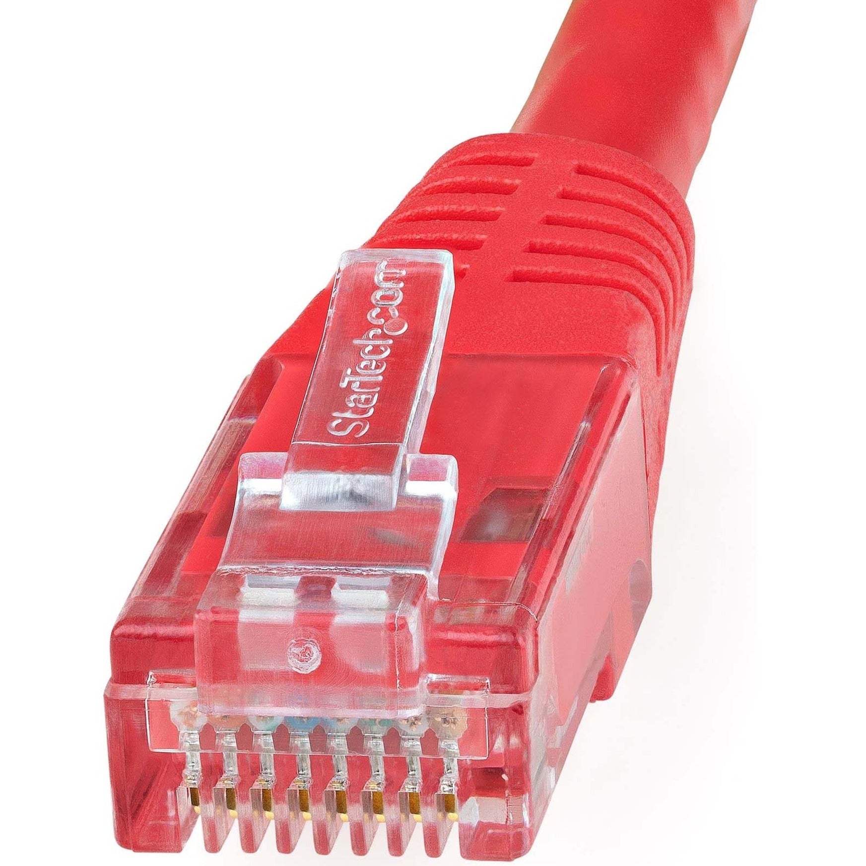 品牌名: StarTech.com 红色 长度 10 数据传输速率 猫6 UTP 数据线 缆 ETL 验证 波纹调节