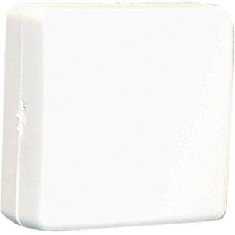 White square-shaped Honeywell Home 5800SS1 wireless shock sensor for glass break detection