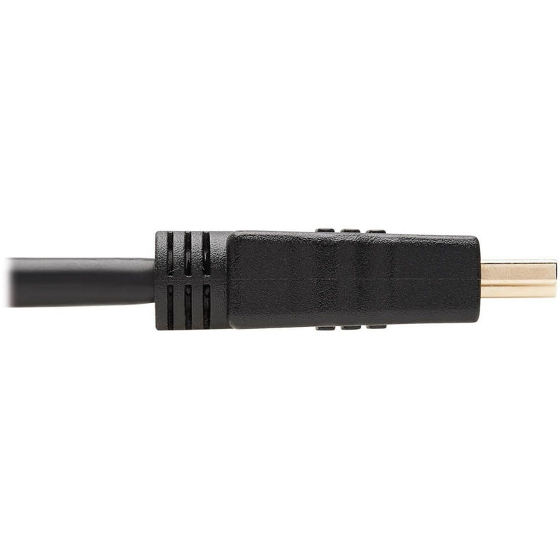 Side profile of HDMI connector showing molded strain relief design